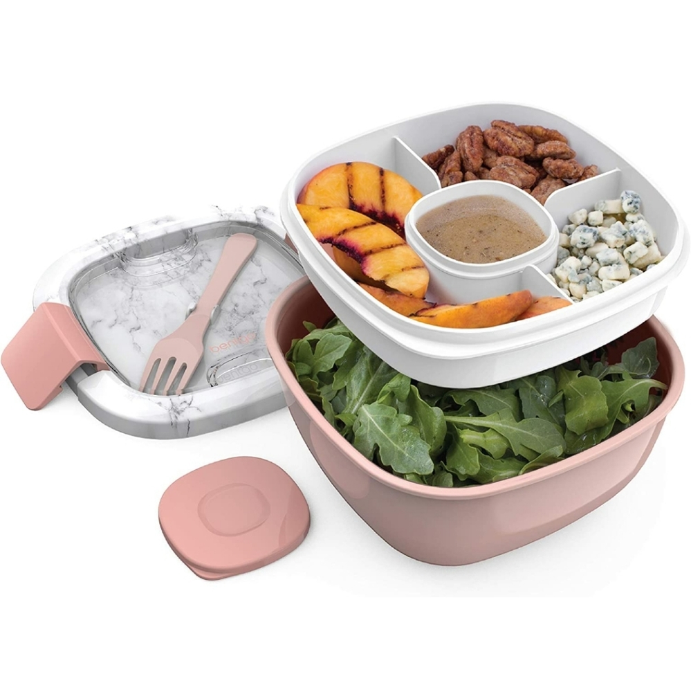 Bentgo Salad Stackable Container Blush Marble